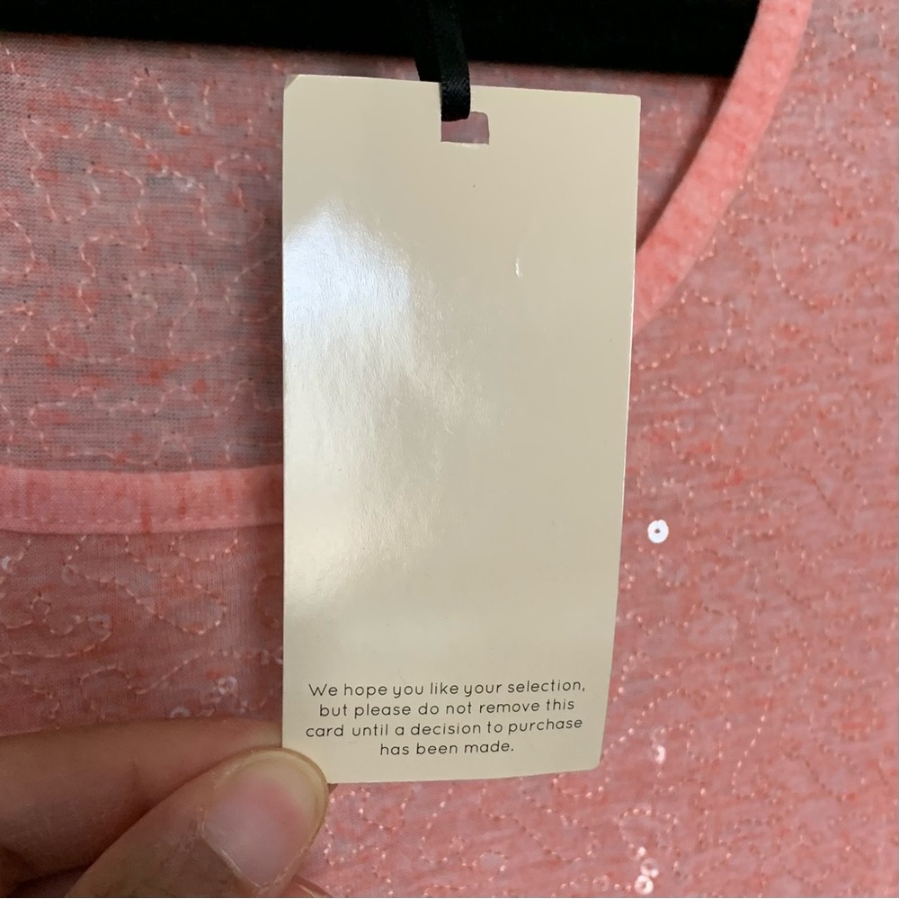 Pink Sequined Cold Shoulder Top - Picture 5 of 5